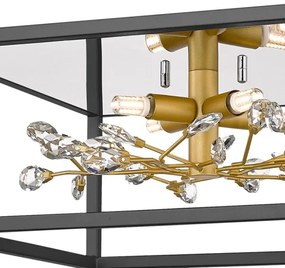 Zuma Line C0578-04A-B5TF - Plafoniera SPRING 4xG9/33W/230V nero/oro