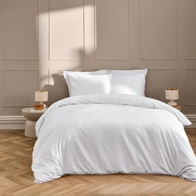 Set copripiumino e federa bianco per letto matrimoniale ed esteso 240x220 cm Linella – douceur d'intérieur