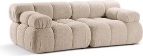 Divano componibile beige in tessuto bouclé 188 cm Bellis - Micadoni Home