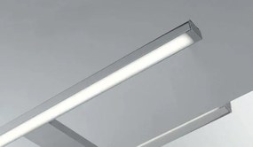 Applique specchio led riva cromo 8w 740lm 4000k ip44 56x14,7x3cm