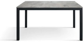 Tavolo RAVENNA in legno finitura grigio cemento e struttura in metallo grigio antracite 110&#215;68 cm