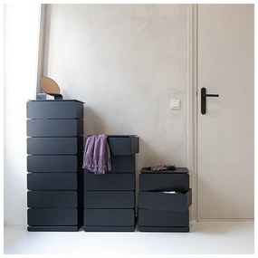 Cassettiera nera in metallo 37x45x26 cm Joey – Spinder Design