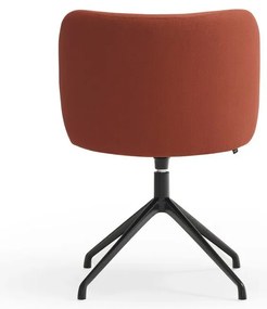 Sedia da pranzo color mattone in imbottito Mogi – Teulat