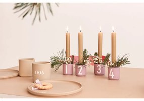 Candelieri in porcellana in set da 4 pezzi Mini - Design Letters