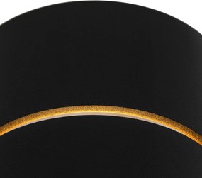 Lampada da parete intelligente nera con interno dorato incl. WiFi G9 - Ria