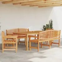 Set da Pranzo per Giardino 5 pz in Legno Massello di Teak 3157948