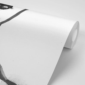 Carta da parati – Ritratto acquerello bianco e nero di donna