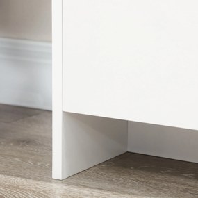 Credenza 12 Ripiani Interni 120x35x85 cm in Truciolato Bianco...