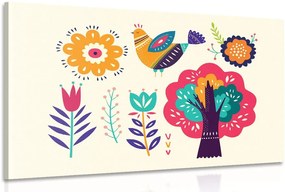 Stampa su tela – Natura in stile folk