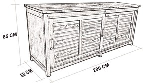 PARADIGMA - mobile da giardino in legno di teak