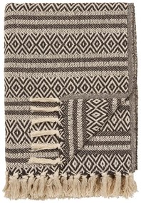 Coperta marrone in cotone riciclato 130x180 cm Adana – House Nordic