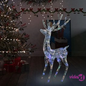 vidaXL Renne di Natale XXL in Acrilico 250 LED 2 pz 180 cm Colorata