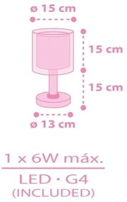 Dalber 41251 - Lampada notturna LED per bambini HELLO KITTY&FRIENDS 1xG4/4W/230V rosa