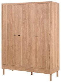Armadio per bambini di colore naturale in rovere massiccio 146x190x55 cm Forrest – Vipack