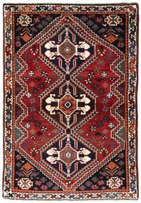 Shiraz Tappeto 110 x 160 Rosso (Iran) Annodato A Mano