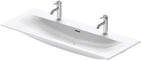 Lavabo 123x49 doppio foto da Incasso soprapiano con troppopieno bianco Viu 2344120024 Duravit