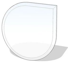 Vetro sotto il camino 1100x1100x8 mm tear