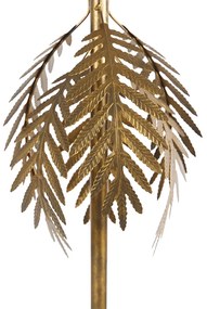 Lampada da terra oro 145 cm con paralume in cotone nero 50 cm - Botanica