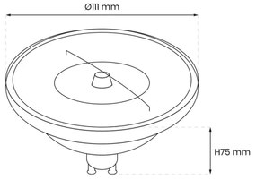 Lampadina LED Dimmerabile AR111 GU10/10,5W/230V 4000K