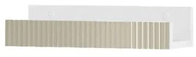 Mensola per bagno Niwa L 40 cm laccato opaco bianco con vetro sabbia