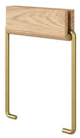 Toilet Roll Holder Oak/Brass - Moebe