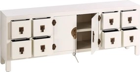 Cassettiera bassa bianca 130x50,5 cm Oriente - Ixia