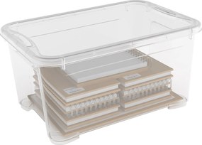 Set 5 Contenitori Rettangolari 55x39x28 cm in Plastica Keter T Box L Trasparente...