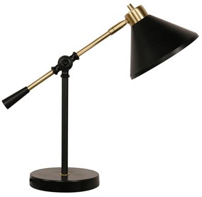 Lampada da tavolo DKD Home Decor Nero Dorato Metallo (17,7 x 38 x 40,6 cm)