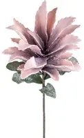 Set 2 Fiori Artificiali Ginger Foam con Foglie Altezza 70 cm Viola