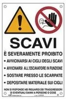 10pz cartello scavi pericoloso avvicinarsi - cm.50x70h. fer435062