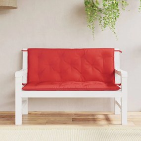 Cuscini Per Panca 2 Pz Rossi 120x50x7 Cm İn Tessuto Oxford /