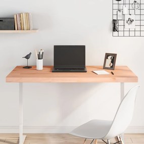 Piano scrivania 110x60x4 cm in legno massello di faggio