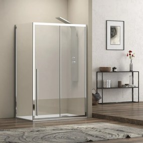 Kamalu - Box doccia 80x120 vetro 8mm anticalcare altezza h200 | KEL4000