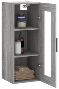 Mobile a parete grigio sonoma 34,5x34x90 cm