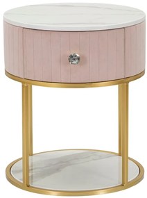 Comodino Montpellier Rosa Elegante Ø 42x48 cm