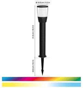 WiZ - LED RGBW Dimmerabile per esterni lampada ELPAS LED/4,8W/12/230V IP65 Wi-Fi