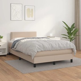Giroletto A Molle Con Materasso Cappuccino 120x200cm Similpelle /