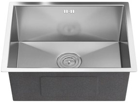 Lavandino 55 x 45 cm in Acciaio inossidabile Grigio - SOELA