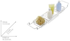 WENKO 17472100-Vassoio 58,5x13 cm acciaio inossidabile/argento