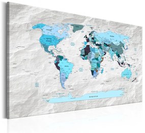 Quadro World Map: Blue Pilgrimages