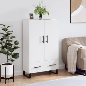 Credenza Bianca 69,5x31x115 Cm İn Legno Multistrato /