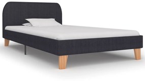 Giroletto Senza Materasso Grigio Scuro 90x200 Cm Tessuto /