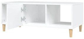 Tavolino da salotto bianco 102x50x40 cm in legno multistrato