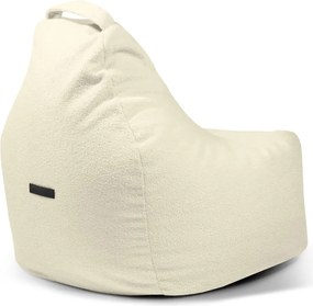 Puof a sacco grigio chiaro con rivestimento in bouclé Play Amuse – SLOWDOWN