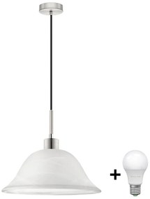 Lampadario LED a cavo 1xE27/60W/230V bianco