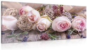 Stampa su tela – Composizione floreale festosa di rose