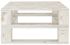 Set Divani da Giardino 6 pz su Pallet in Legno Bianco