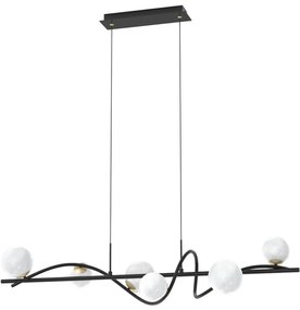 Zuma Line MD3145-6-EBGN - Lampadario a sospensione con filo NISYRO 6xG9/3,5W/230V nero