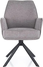 Sedia Hugo Brego grigio07/nero