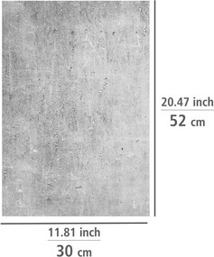 Set di copri fornelli in vetro temperato 2 pz 30x52 cm Concrete – Allstar